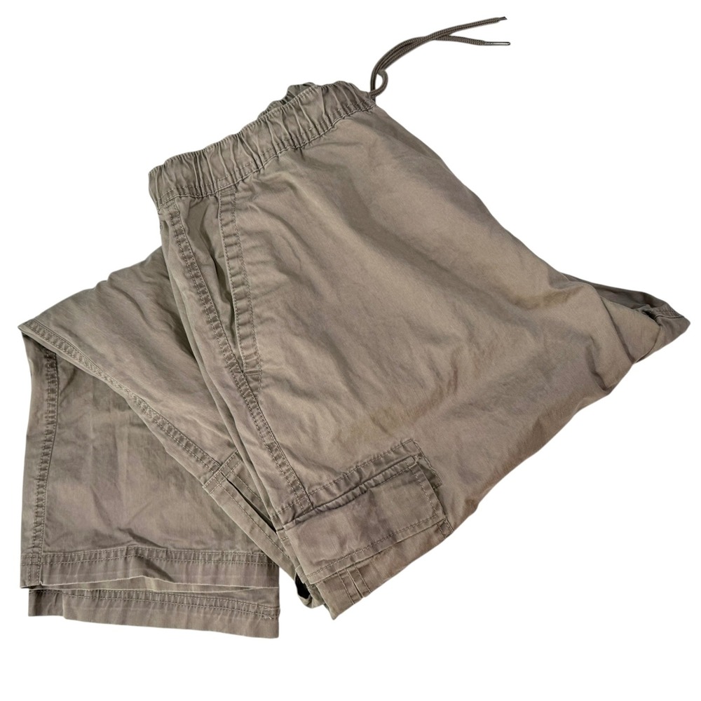 No Boundaries L 36-38 Brown Cargo Pant Elastic Waist Drawstring Gorpcore Utility